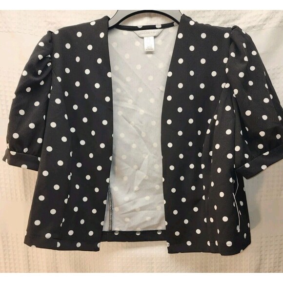 London Times Shrug Size 6 Puff Sleeve Short Open Front Short Sleeve - Picture 1 of 6